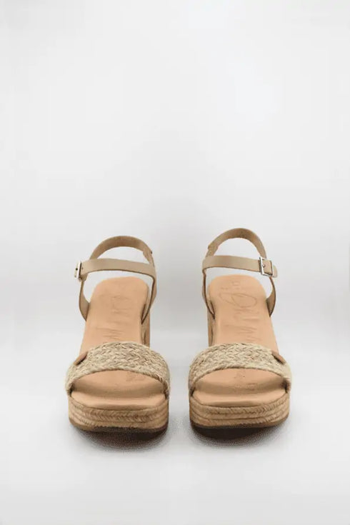 Oh My Sandals Braided Wedge Sandals with Ankle Strap